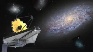 Mid-infrared telescope image showing a distant exoplanet amid a dust disk captured by the James Webb Space Telescope, highlighting breakthroughs in habitable-world discovery.